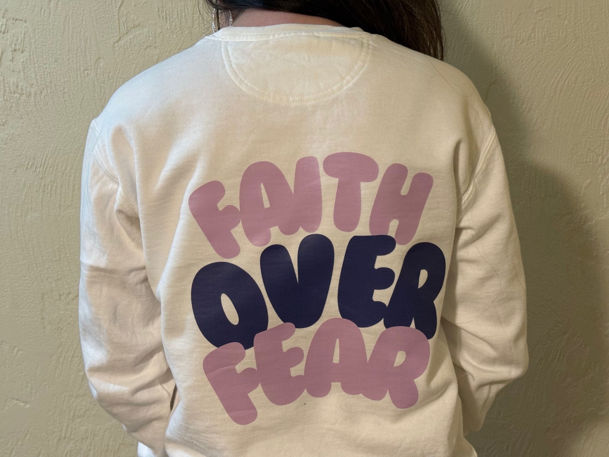 Faith Over Fear Crewneck - Paw Pack Designs