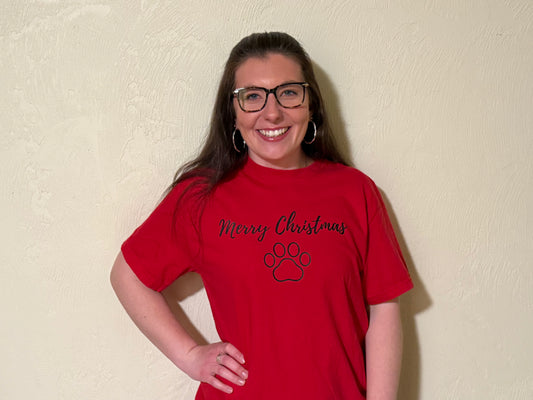 Merry Christmas Paw T-Shirt